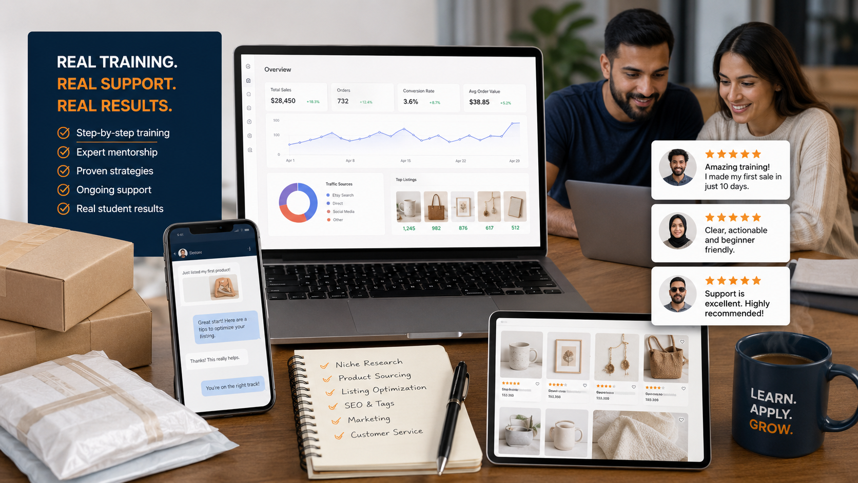 Etsy training support and results